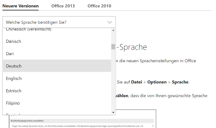 Office sprachpaket downloaden