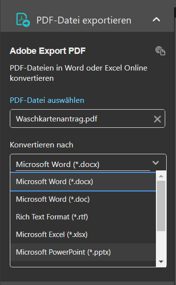 PDF Dateien schnell und einfach exportieren