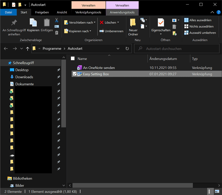 Programme zum Autostart in Windows 10 hinzufügen