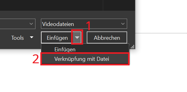 Verknüpfung mit einem Video erstellen