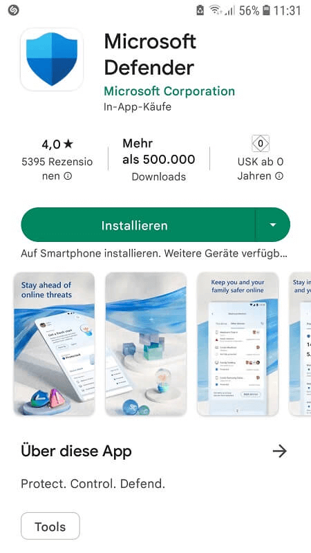 Windows Defender für Android