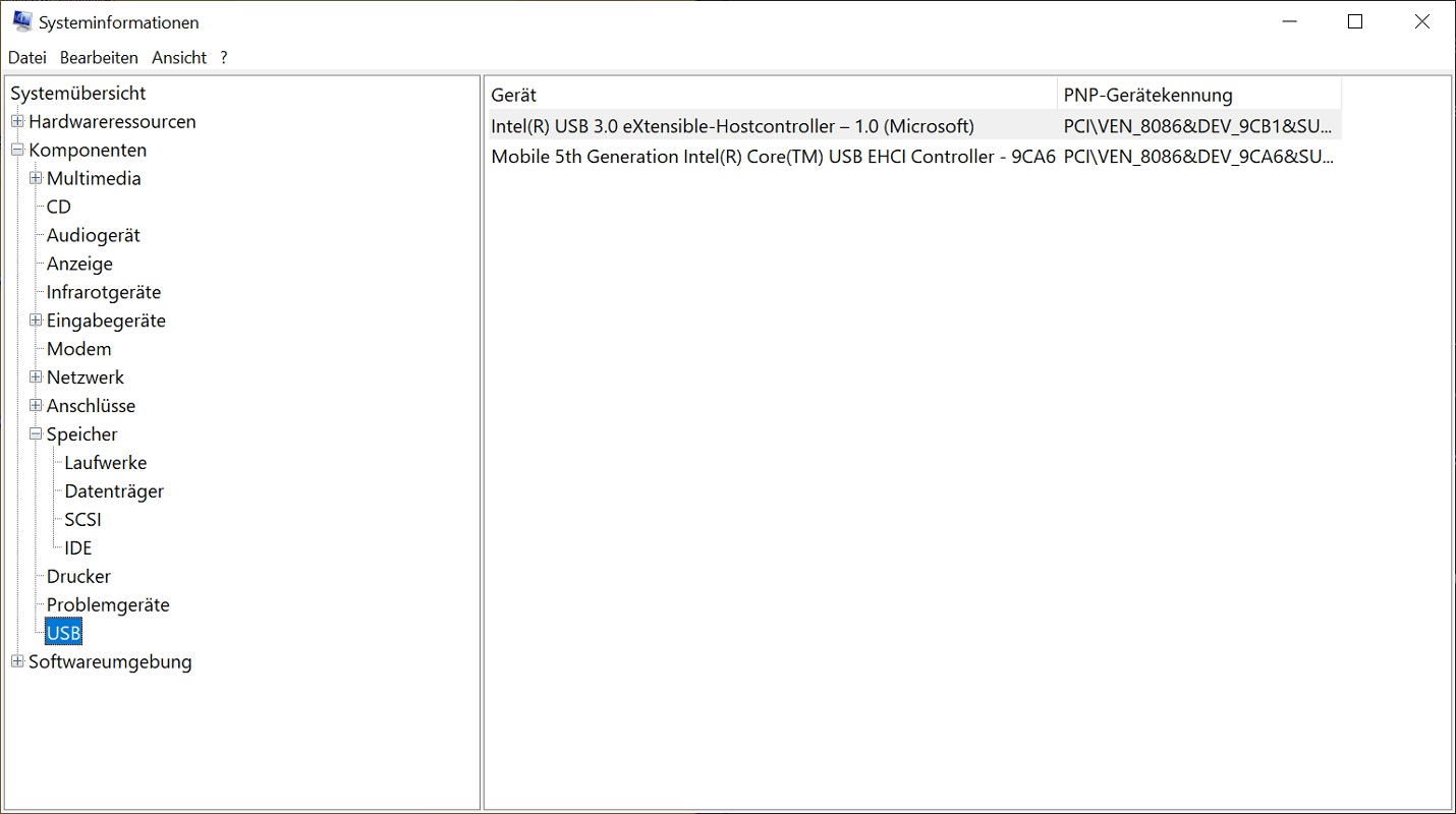 Direkt in Windows Hardware auslesen und anzeigen