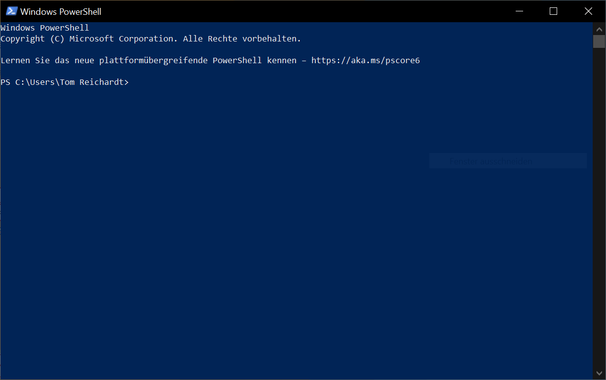 Windows PowerShell öffnen