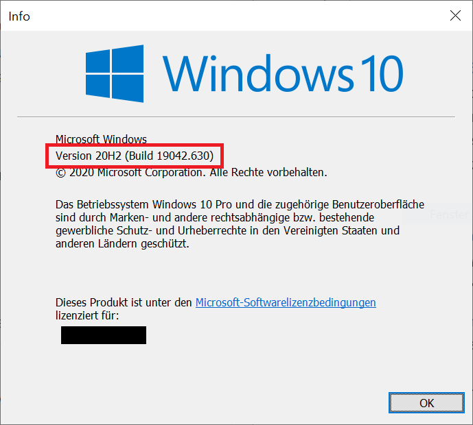 Die Windows Version unter Windows 10 herausfinden