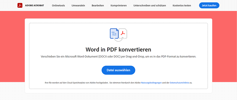 Word Datei online ohne Programm konvertieren